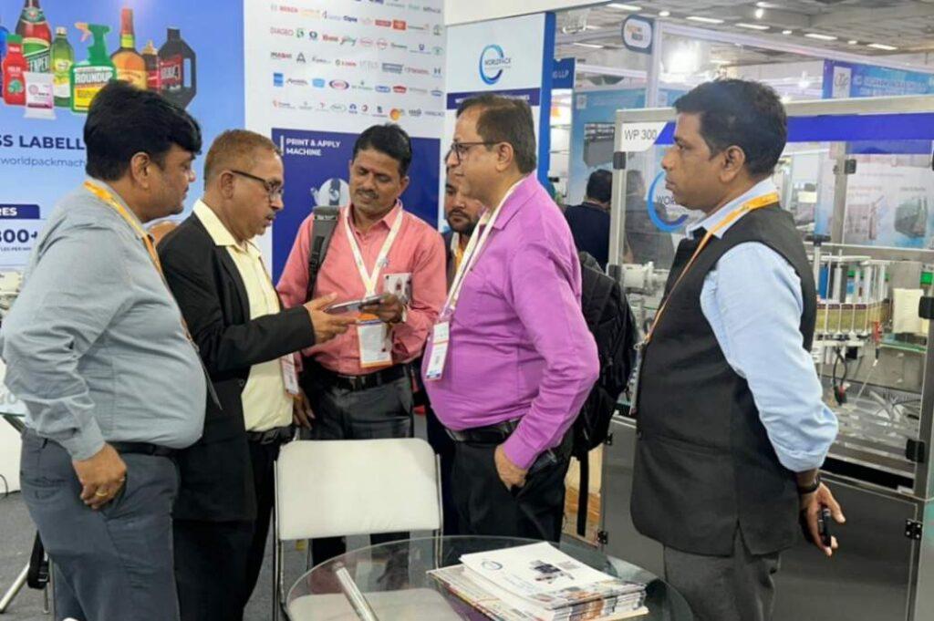 Worldpack team engaging with the visitors at the Pack Mach Asia Expo