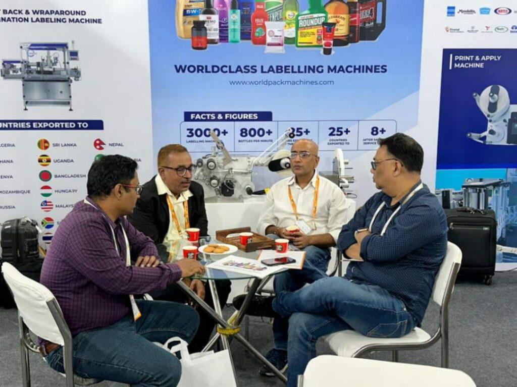 Worldpack team engaging with the visitors at the Pack Mach Asia Expo